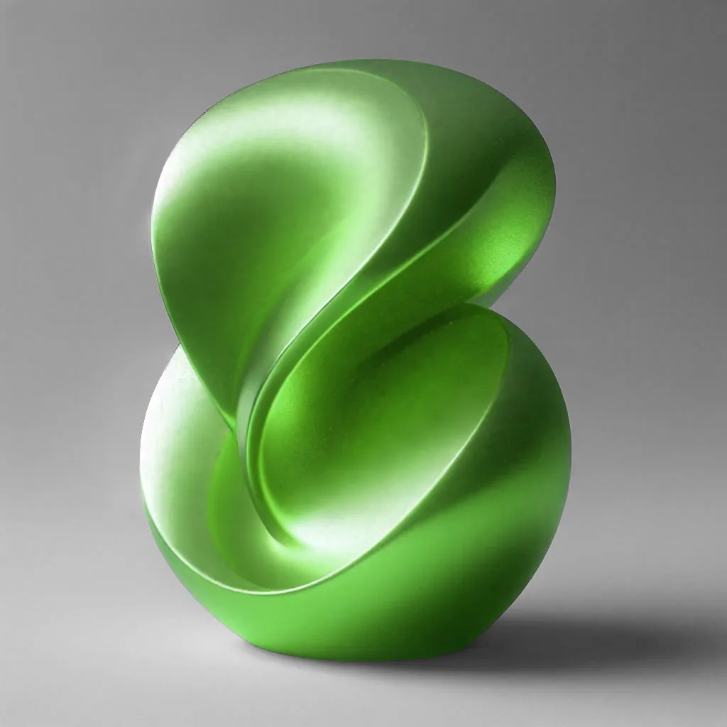 Green electroplated finish on a 3D print