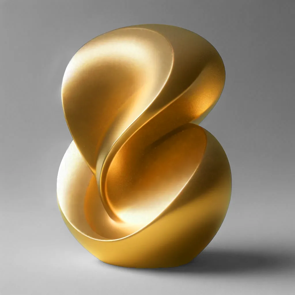 Gold electroplated finish on a 3D print