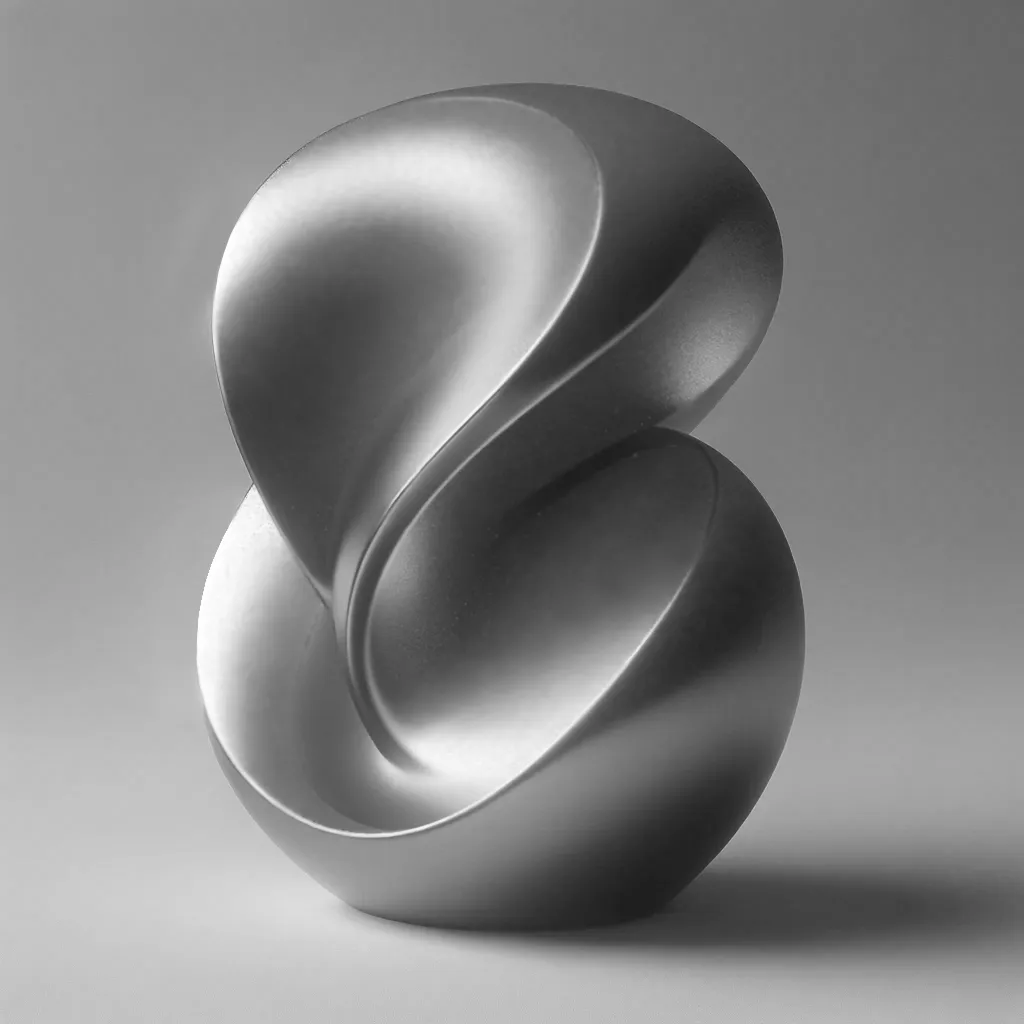 Silver electroplated finish on a 3D print