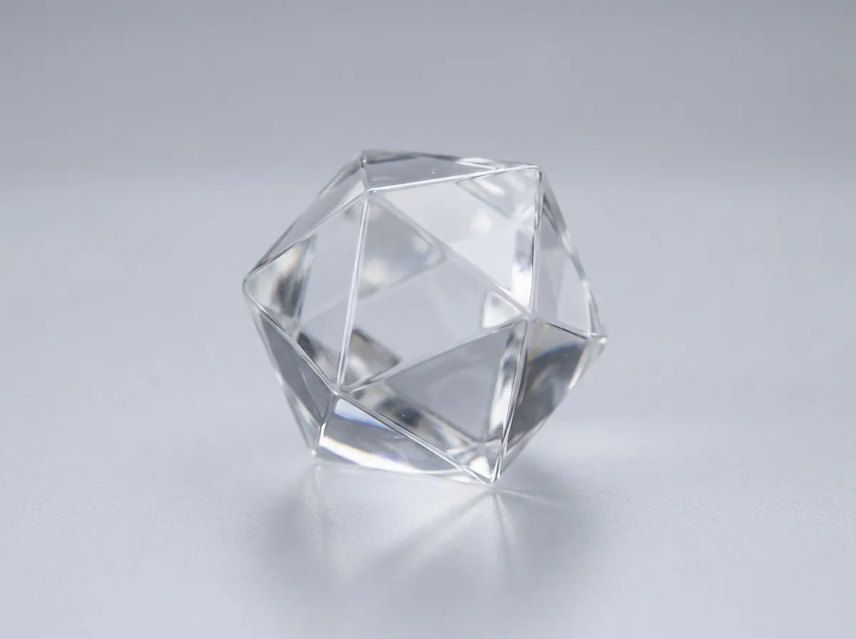 Clear-resin SLA print polished and clear-coated to near-glass clarity