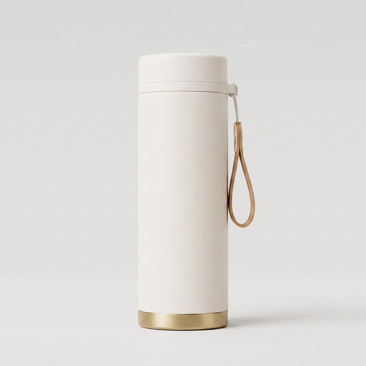 Cream & gold flask