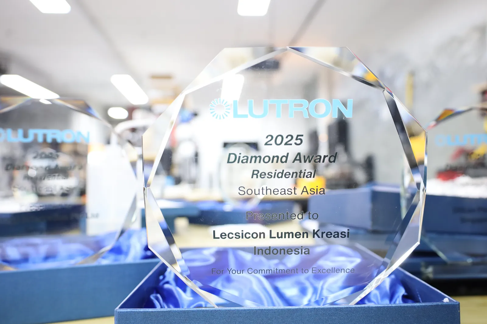 A Lutron 2025 Diamond Award, Residential, Southeast Asia, presented to Lecsicon Lumen Kreasi, Indonesia