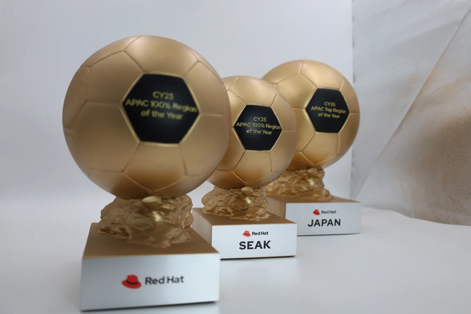 Red Hat Soccer Ball Trophies