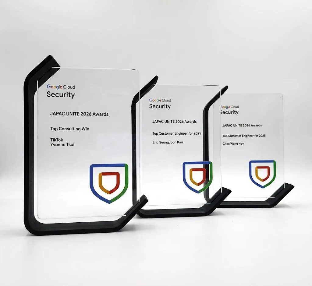 Google Cloud Security acrylic award trophies