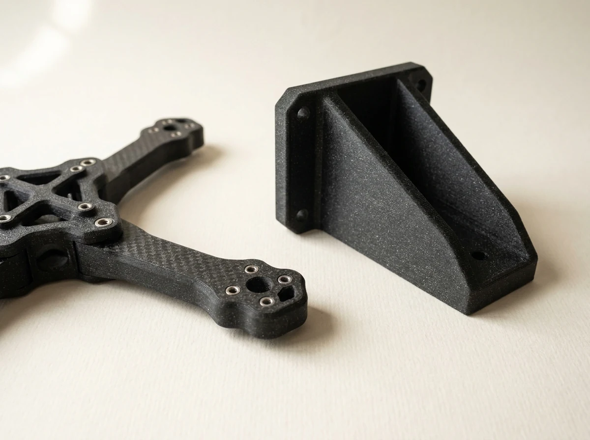 Carbon-fibre parts, which need the H series chamber and 350°C nozzles.