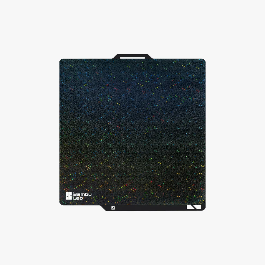 Bambu 3D Effect plate with the dark speckled galaxy surface.